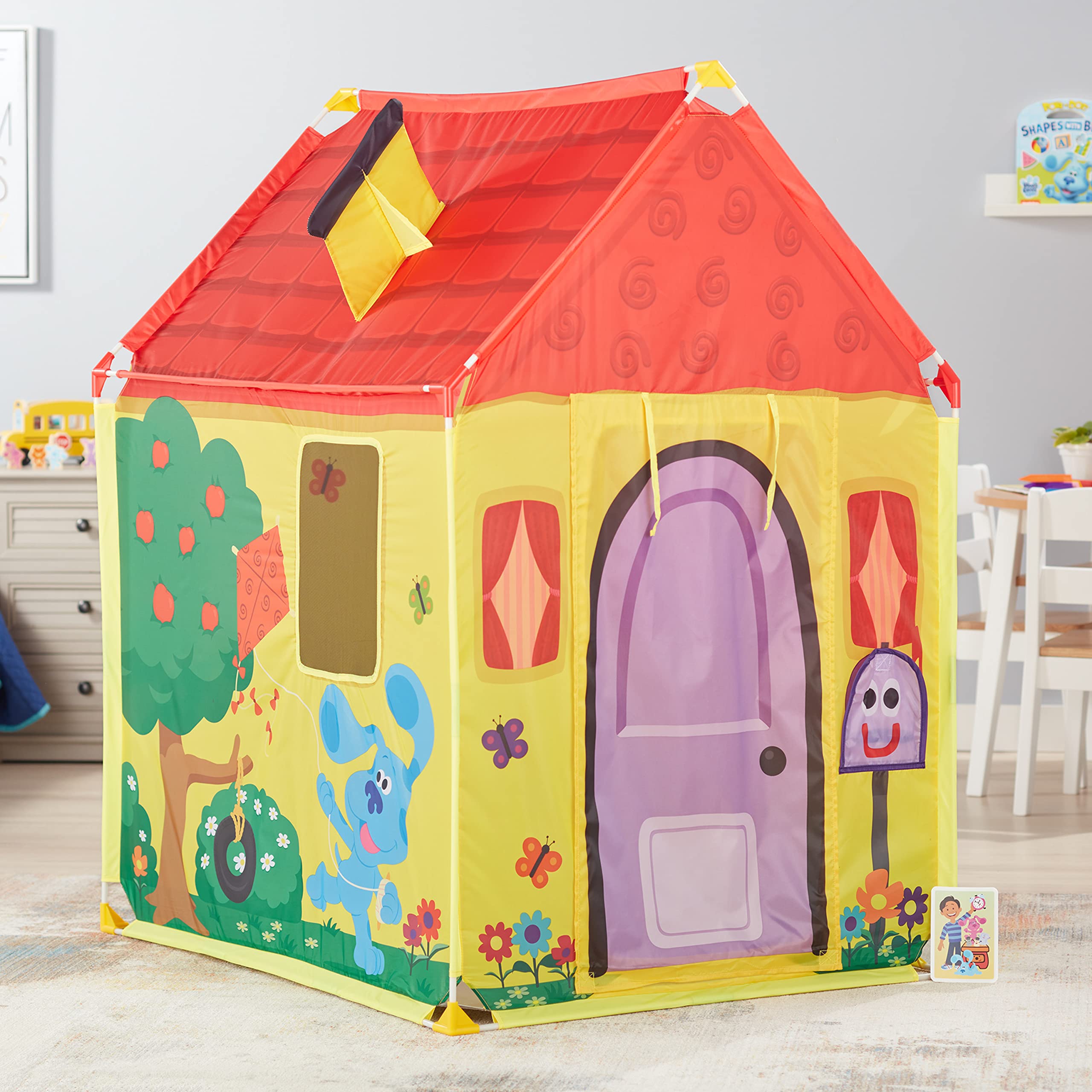 Melissa & Doug Blues House tent colorful exterior artwork stimulates imagination