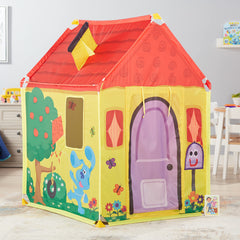 Melissa & Doug Blues House tent colorful exterior artwork stimulates imagination