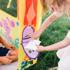 Melissa & Doug Blues House tent roof chimney adds playful realism