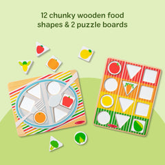 Melissa & Doug wooden cart measures 15.5 inches tall for compact playrooms.