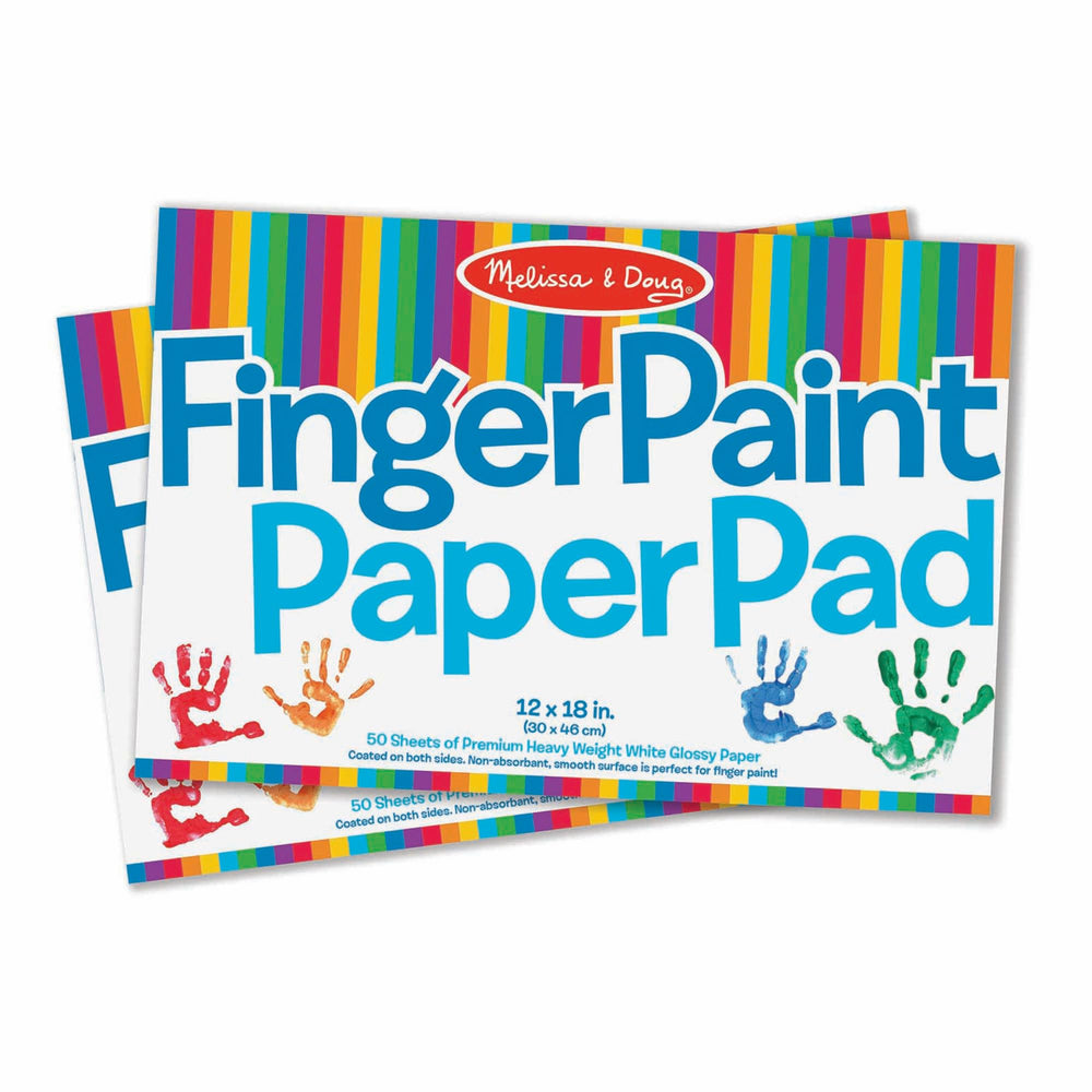Melissa and Doug glossy coated paper stands up to thick paints with minimal bleed.