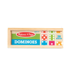 Melissa & Doug colorful domino tiles close-up showing vibrant pips for tactile play
