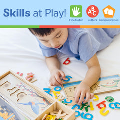 Melissa & Doug See & Spell letters invite hands-on spelling and fine motor play.