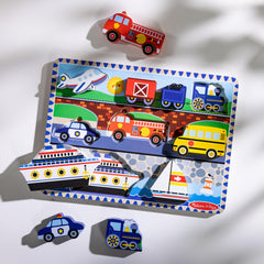 Melissa & Doug crane piece adds construction-themed pretend play and motor use
