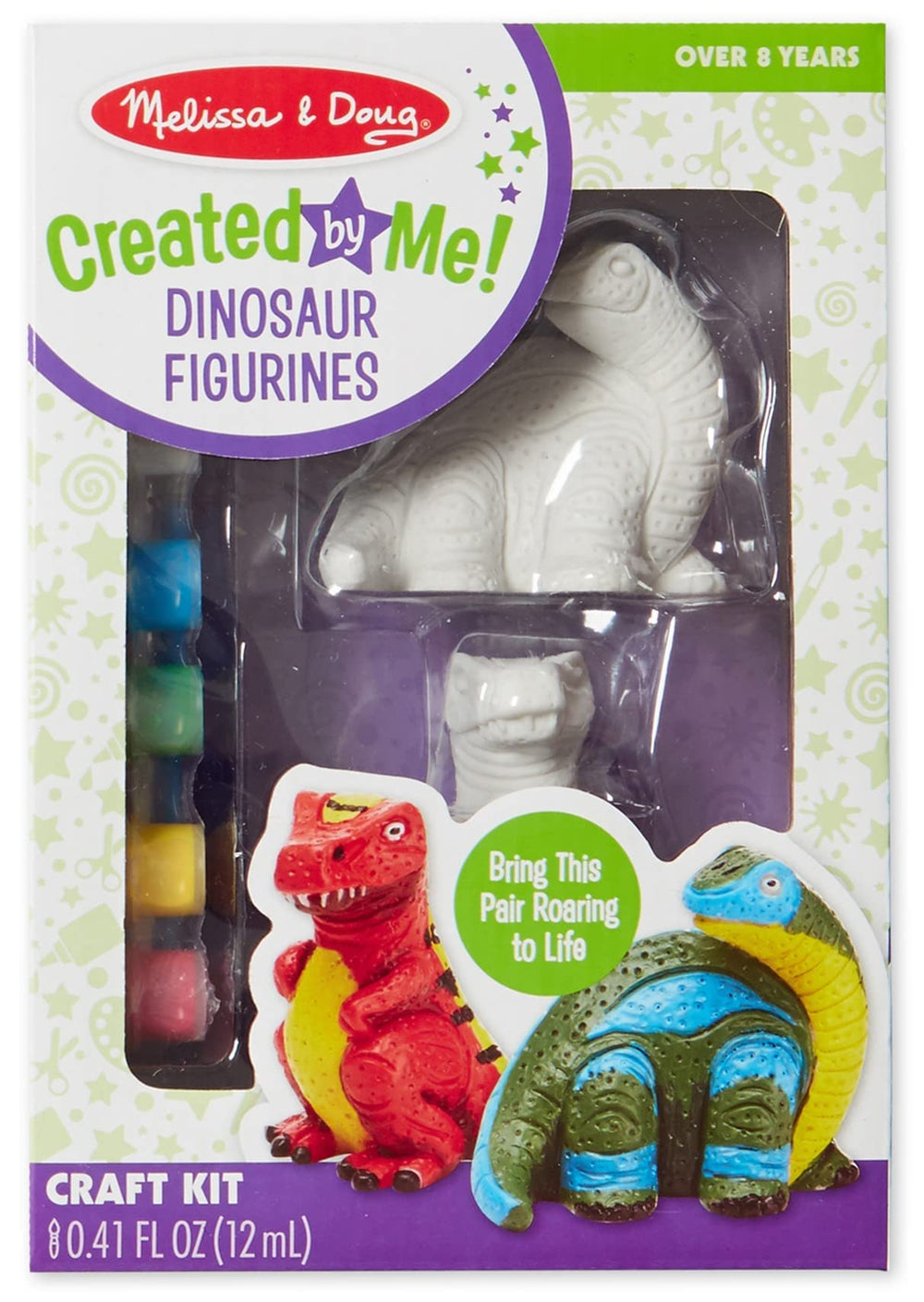 Melissa & Doug Created by Me dinosaur figurines ready for decorating and imaginative play.