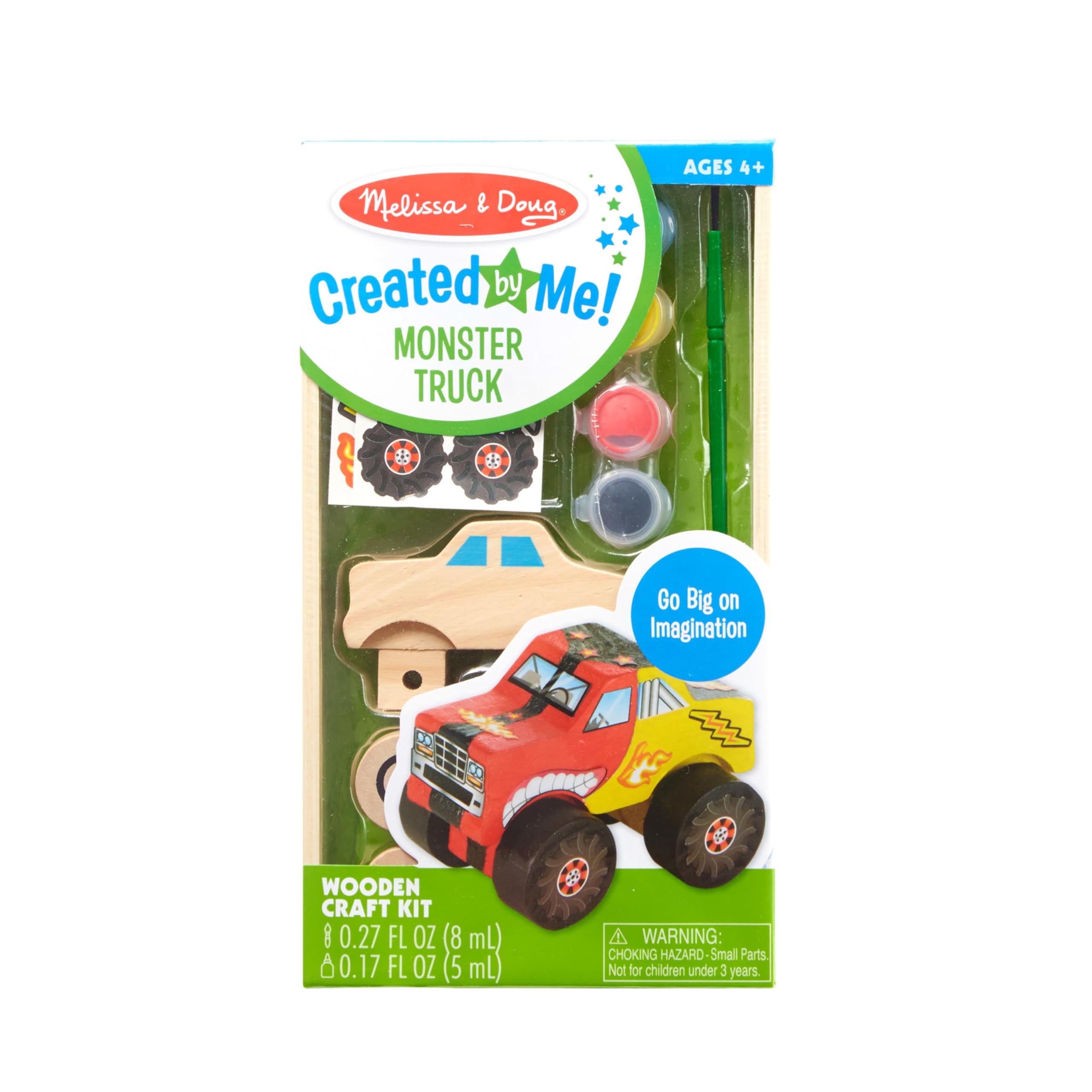 Melissa & Doug Monster Truck assembly scene promotes hands-on learning and imagination.