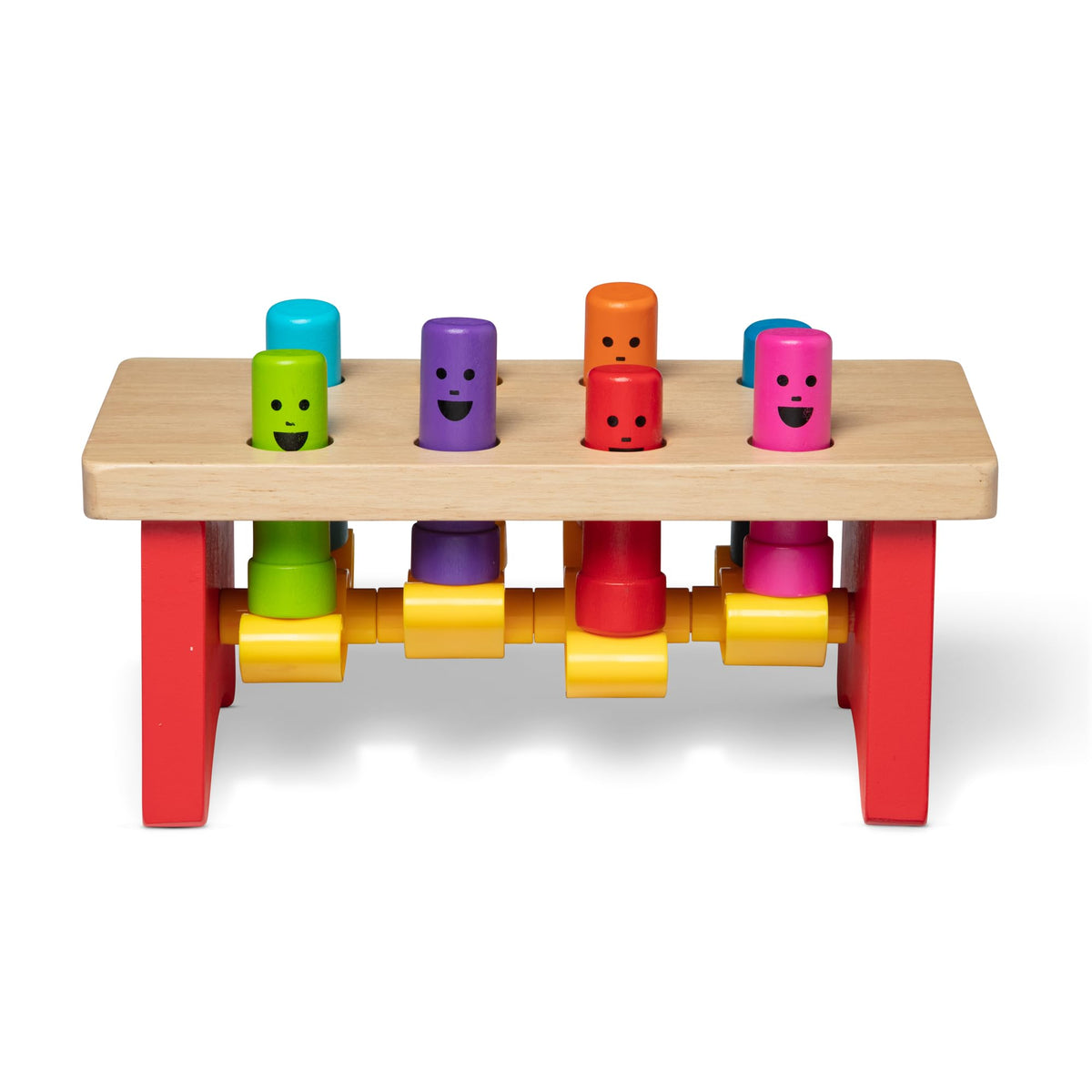 Melissa & Doug Deluxe Pounding Bench with wooden frame supports durable screen-free play