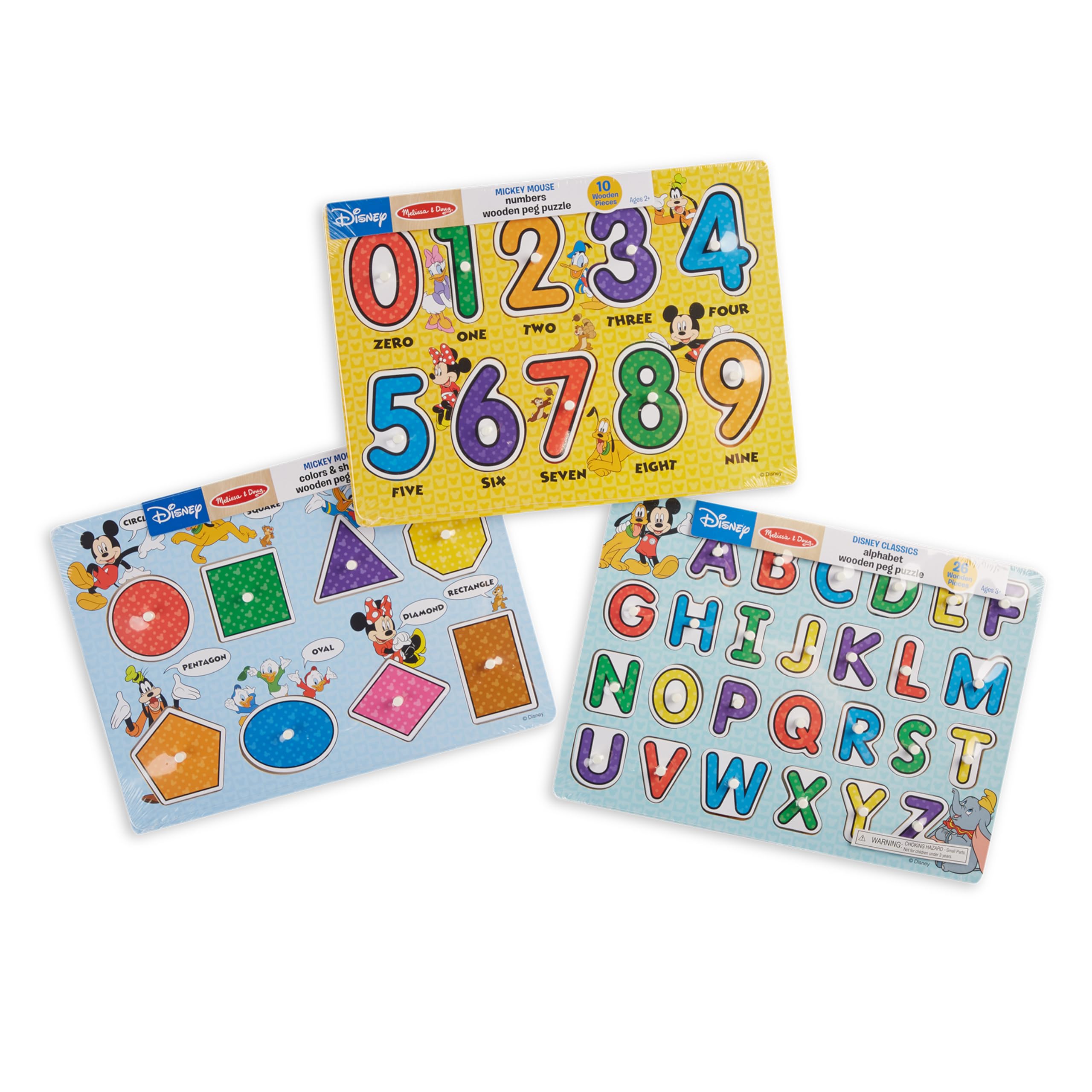 Melissa & Doug Disney peg puzzles numbers board: count-along play supports early numeracy.