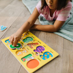 Melissa & Doug Disney peg puzzles shapes pegs: keeps small fingers busy as kids identify shapes.