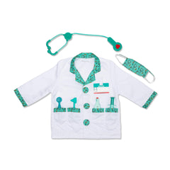 Melissa & Doug doctor costume coat for imaginative pretend play and dressing up