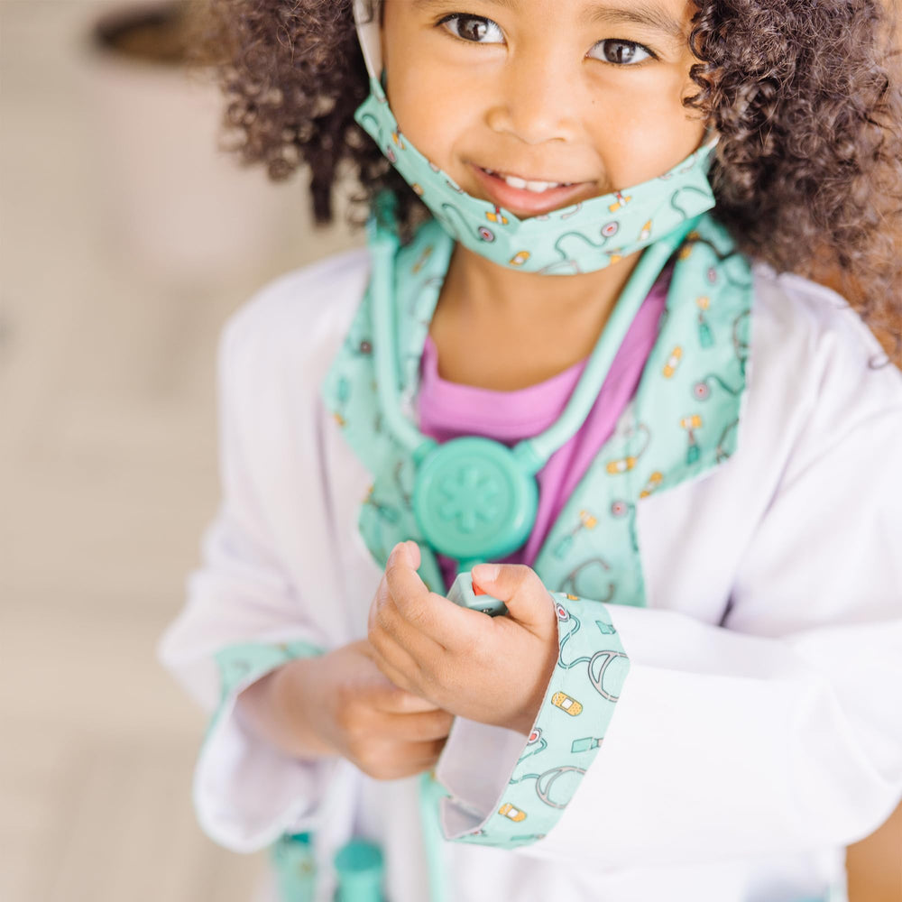 Melissa & Doug doctor costume mask for safe, role-play checkups
