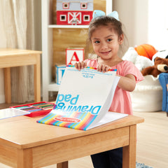 Melissa & Doug Drawing Pad measures 9x12 inches for classroom and home projects