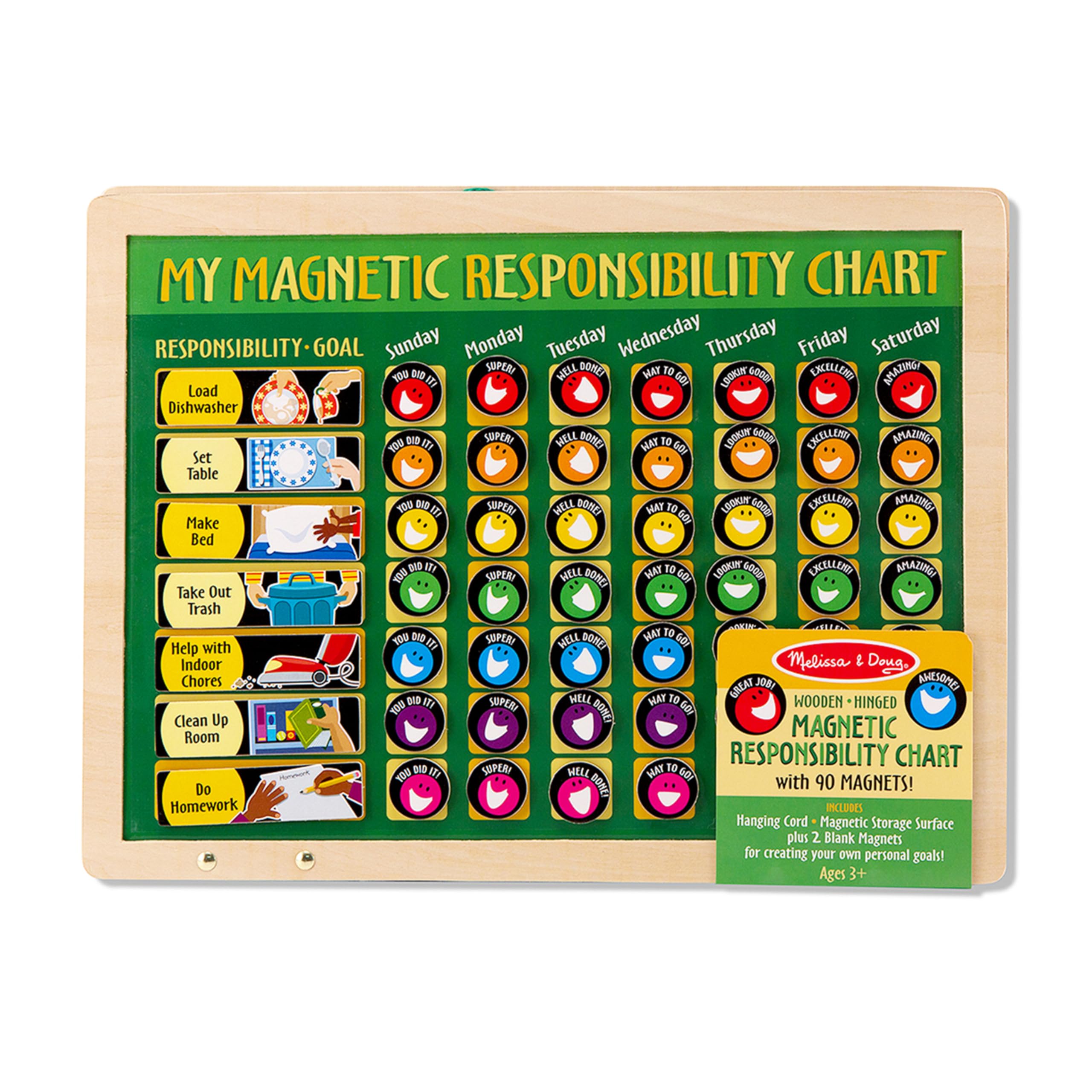 Melissa & Doug dry-erase board inside view for quick notes and goals.