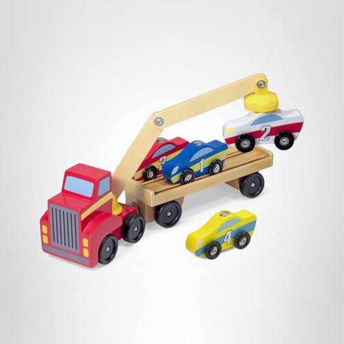 Melissa & Doug durable wooden vehicle set designed for long-lasting use