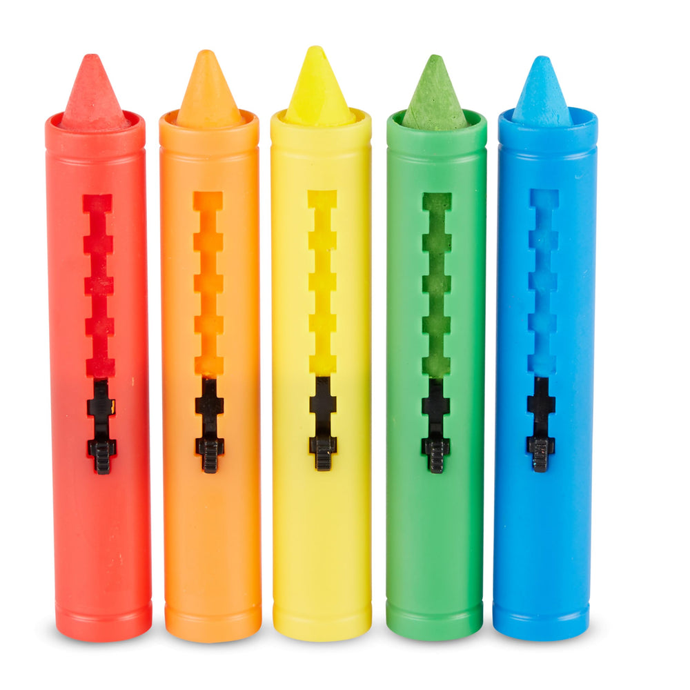 Easy-grip crayons designed for small hands to foster independent art.