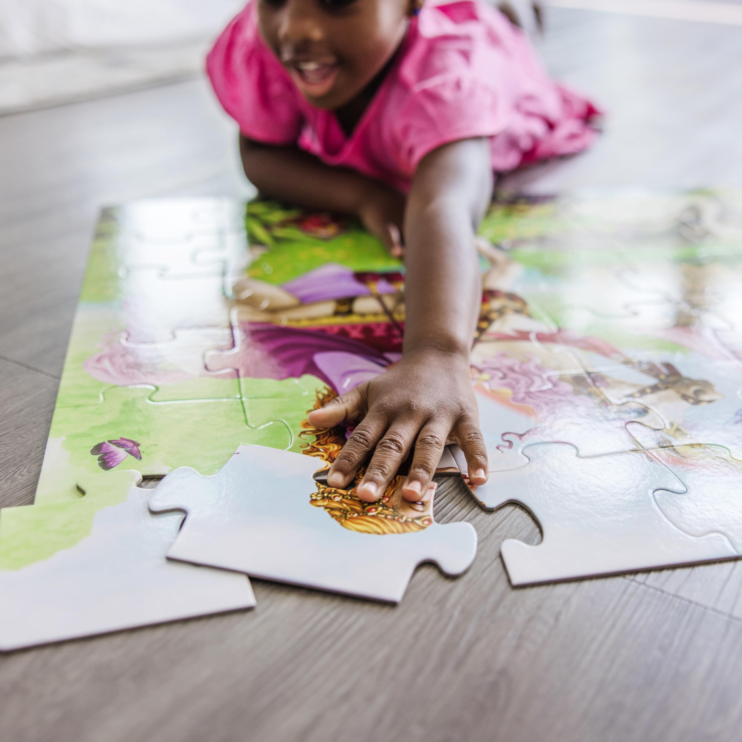 Melissa and Doug Fairy Tale Castle puzzle gift-ready packaging suitable for gifting.
