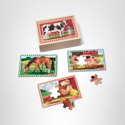 Melissa & Doug farm puzzle set for preschoolers sparks imagination