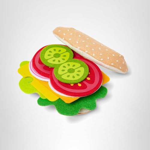 Melissa & Doug felt play food set for screen-free kitchen role play.