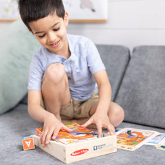 Melissa & Doug wooden blocks building and fine motor practice