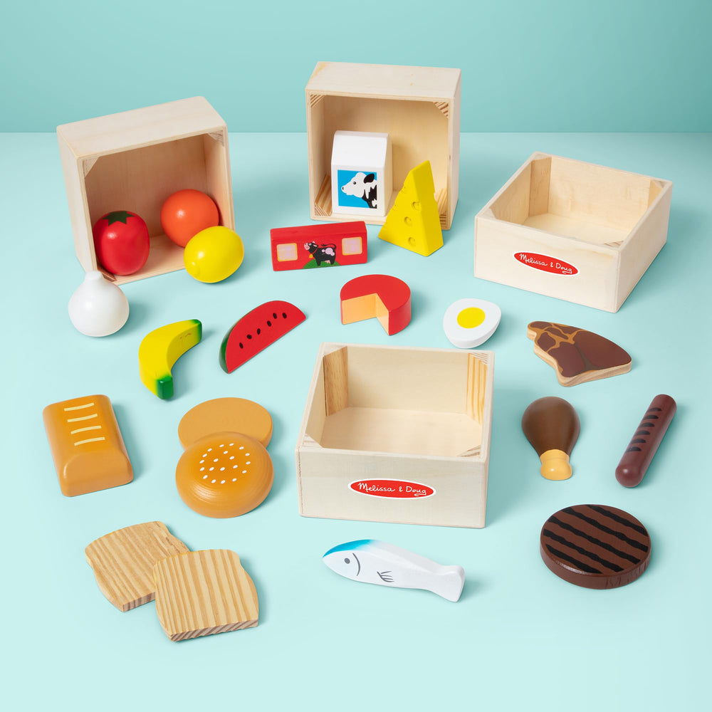 Egg piece from Melissa & Doug Food Groups for breakfast play and cooking practice.
