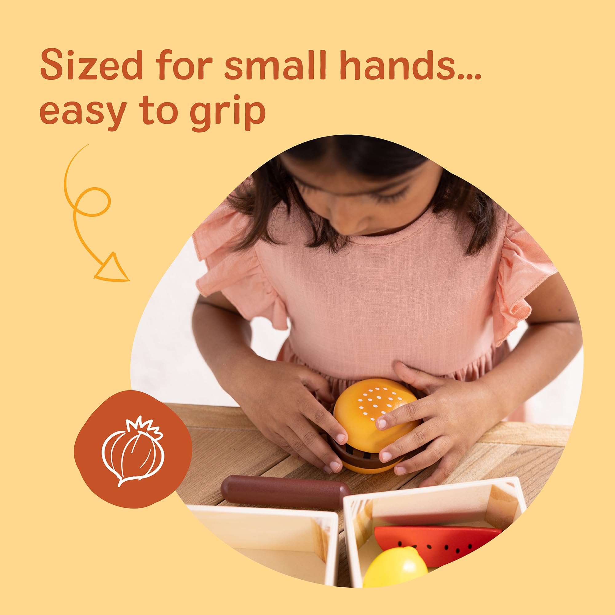 Watermelon piece from Melissa & Doug Food Groups for colorful pretend meals.
