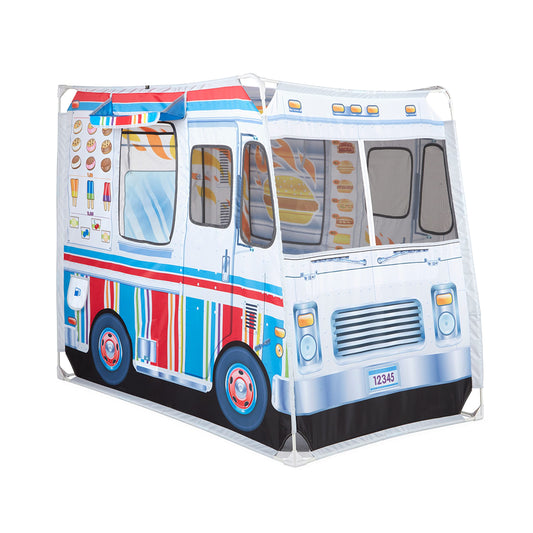 Melissa & Doug food truck ice cream side with vibrant artwork sparks imaginative pretend play at home.