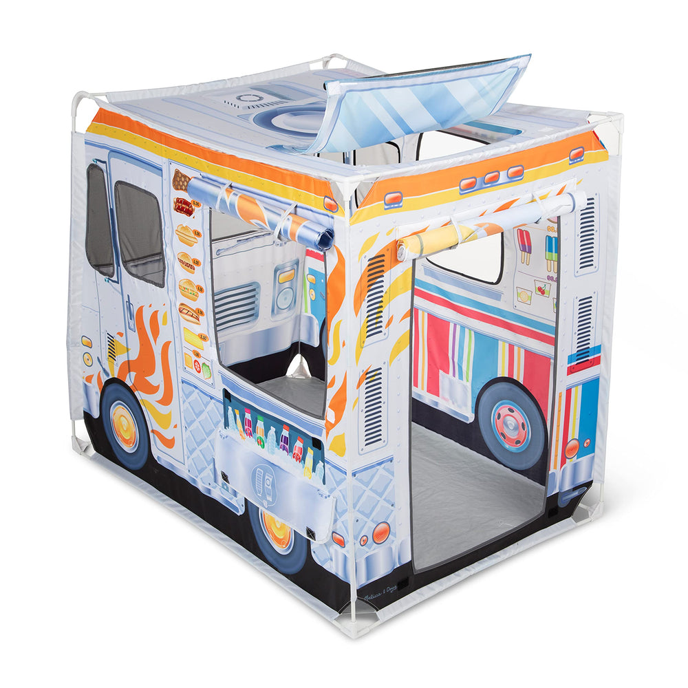 Melissa & Doug pass-through windows encourage sharing orders during collaborative kitchen adventures.