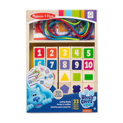 Four colorful lacing cords provide versatile threading activities