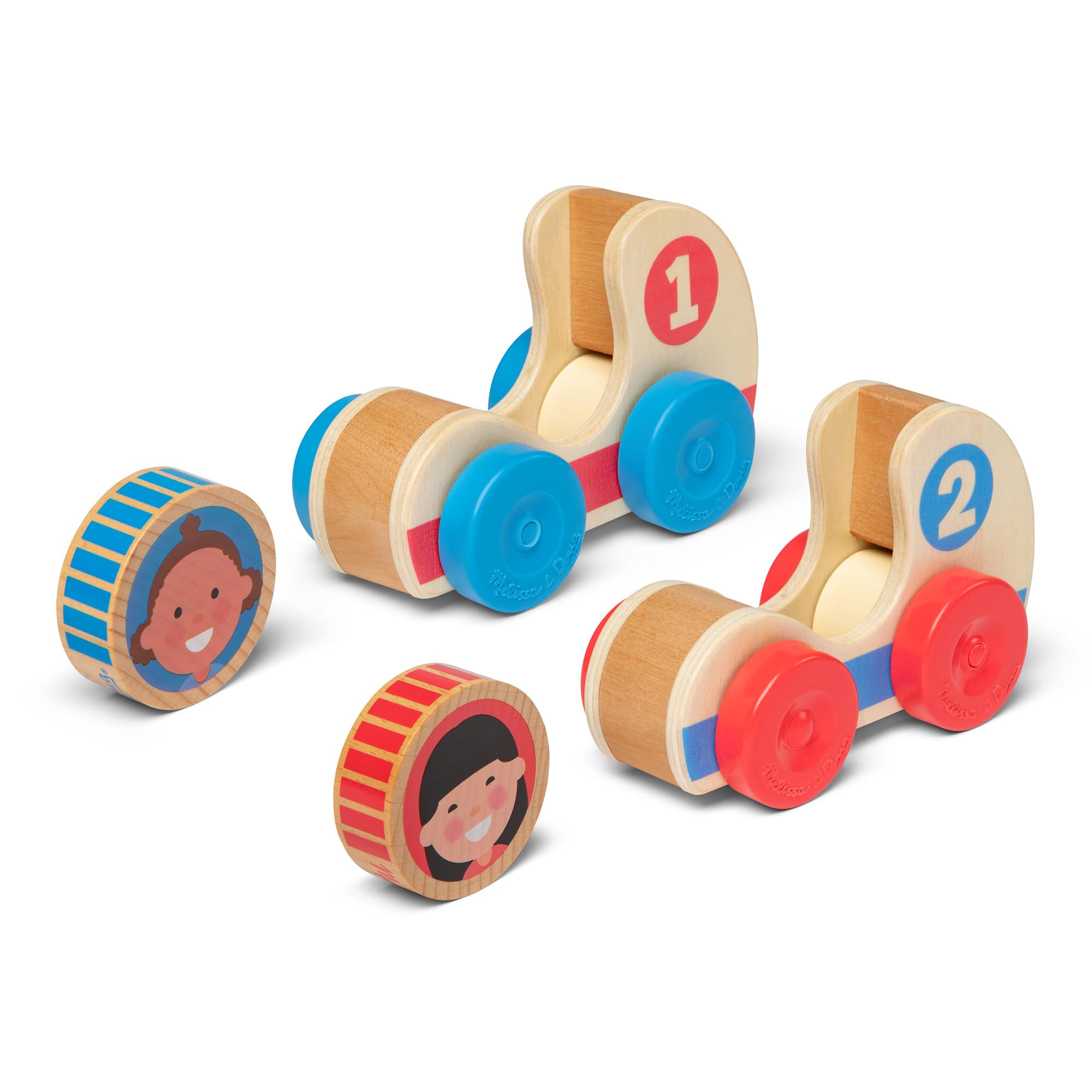 Melissa & Doug GO Tots color sorting and counting with numbered car features.