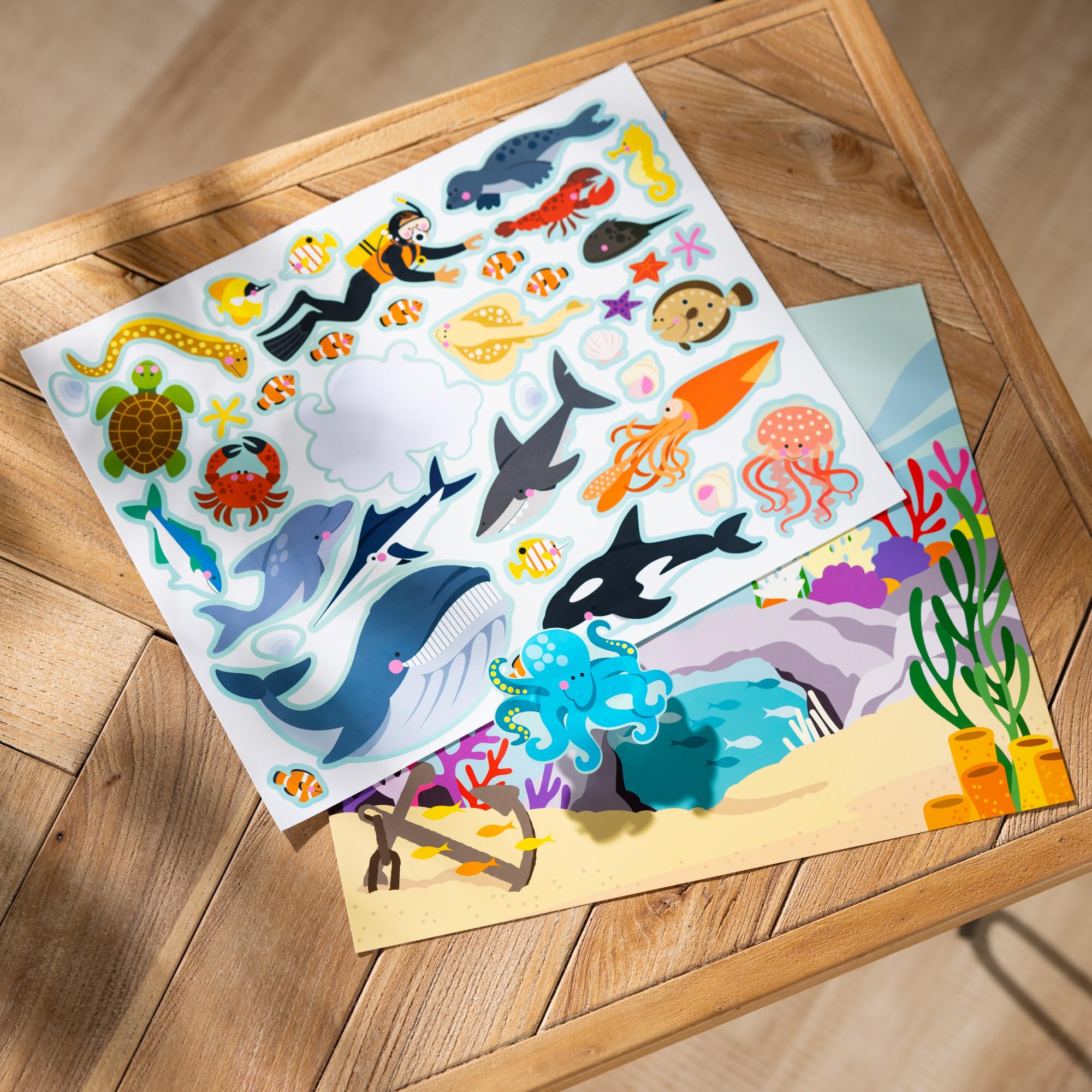 Melissa & Doug habitat stickers: five scenes in a single reusable pad.