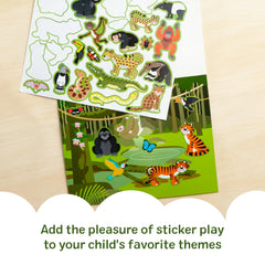 Melissa & Doug habitat stickers: jungle scene fuels adventurous imagination.