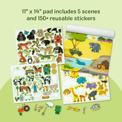 Melissa & Doug habitat stickers: sharks in ocean create action-packed scenes.
