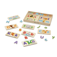 Melissa and Doug illustrated boards featuring dog and boat pictures