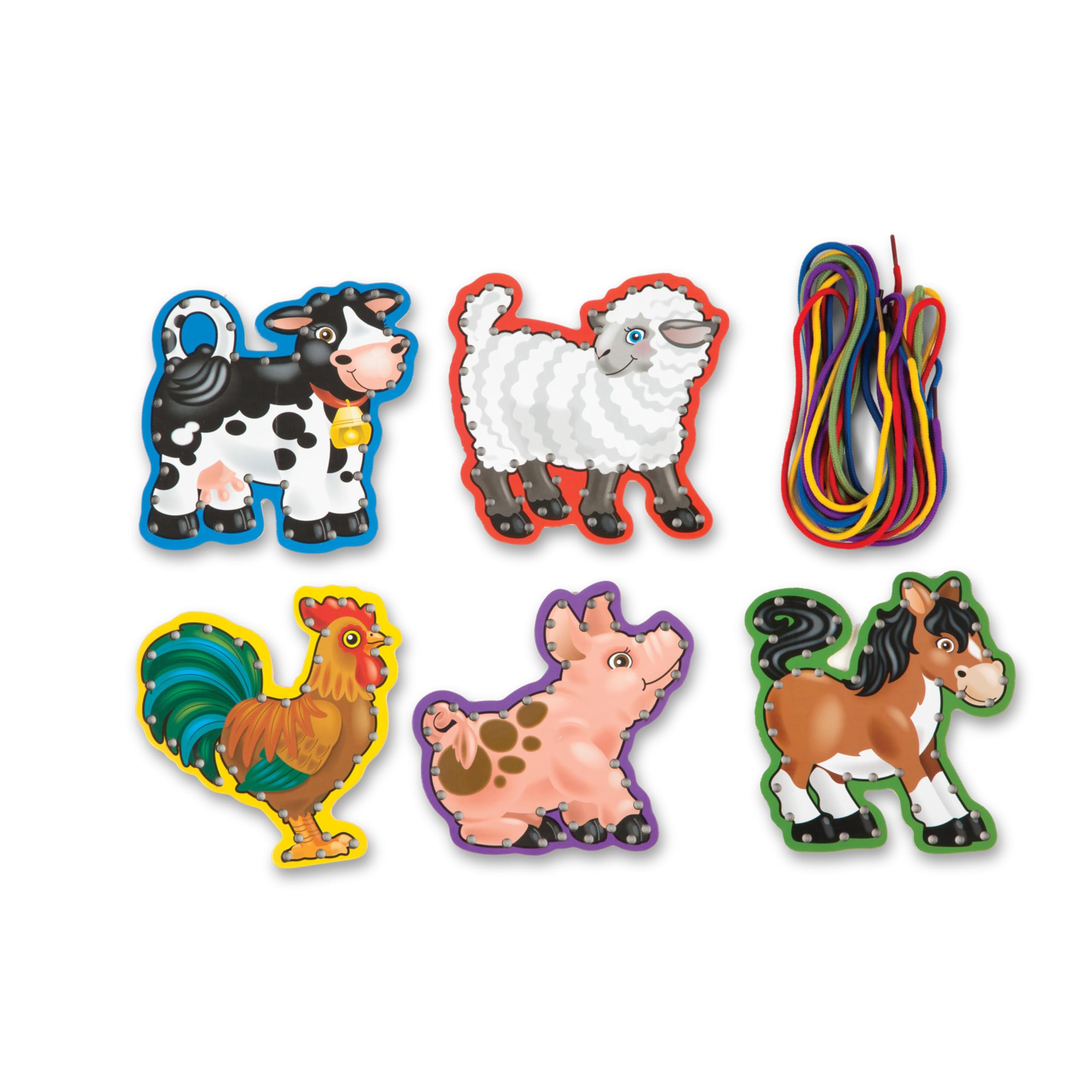 Melissa & Doug Lace & Trace Farm child playing demonstrates screen-free activity