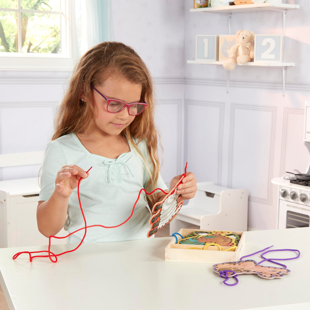 Melissa & Doug Lace & Trace Farm double-sided panels expand lacing options