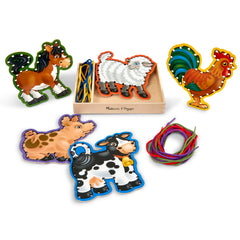 Melissa & Doug Lace & Trace Farm pig panel builds fine motor control during play