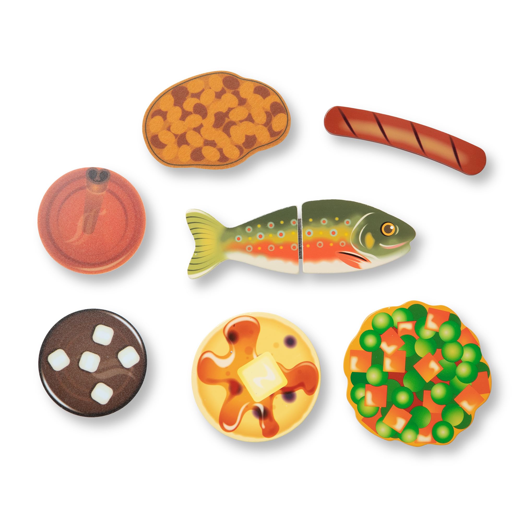 Melissa & Doug Let’s Explore camp stove double-sided felt food for creative meals