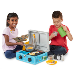 Melissa & Doug Let’s Explore camp stove plates and sporks for serving pretend meals
