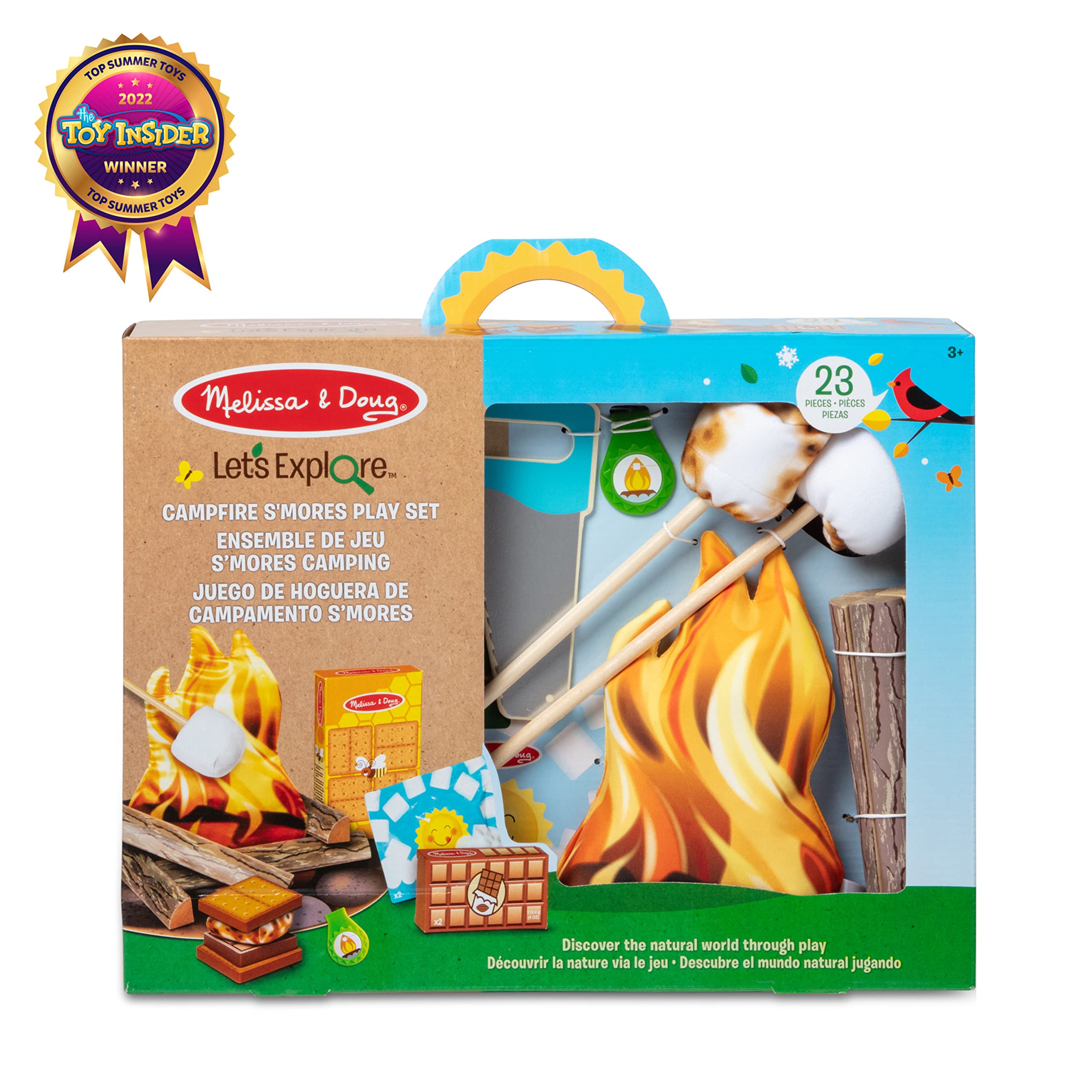 Melissa & Doug Lets Explore Chocolate and Grahams for authentic s’mores assembly play.