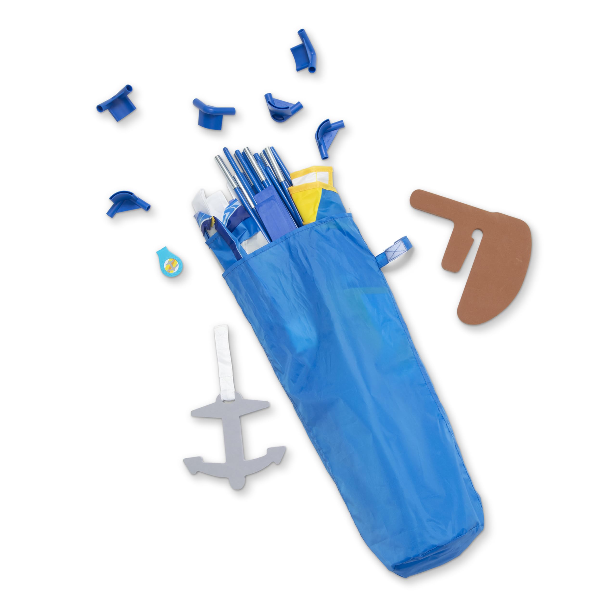 Melissa & Doug Lets Explore Sailboat collectible medallion adds treasure-like fun.
