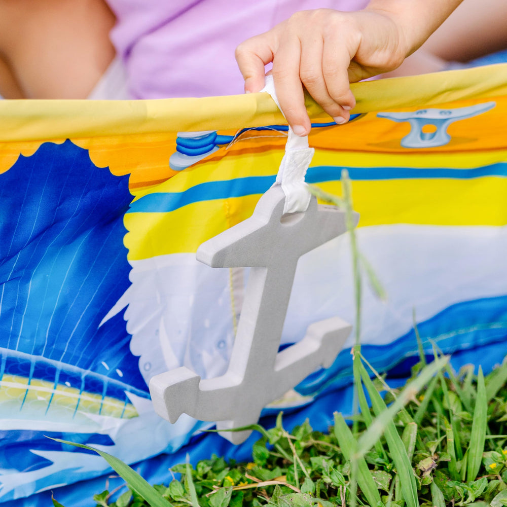 Melissa & Doug Lets Explore Sailboat durable material enhances long-lasting use.