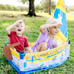 Melissa & Doug Lets Explore Sailboat foam anchor supports pretend boating.