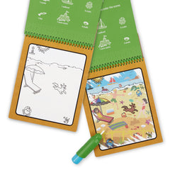 Melissa & Doug Water Wow Seasons spring scene colors with refillable pen.