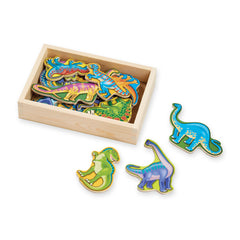 Melissa & Doug magnetic dinosaurs in a wooden box for imaginative play