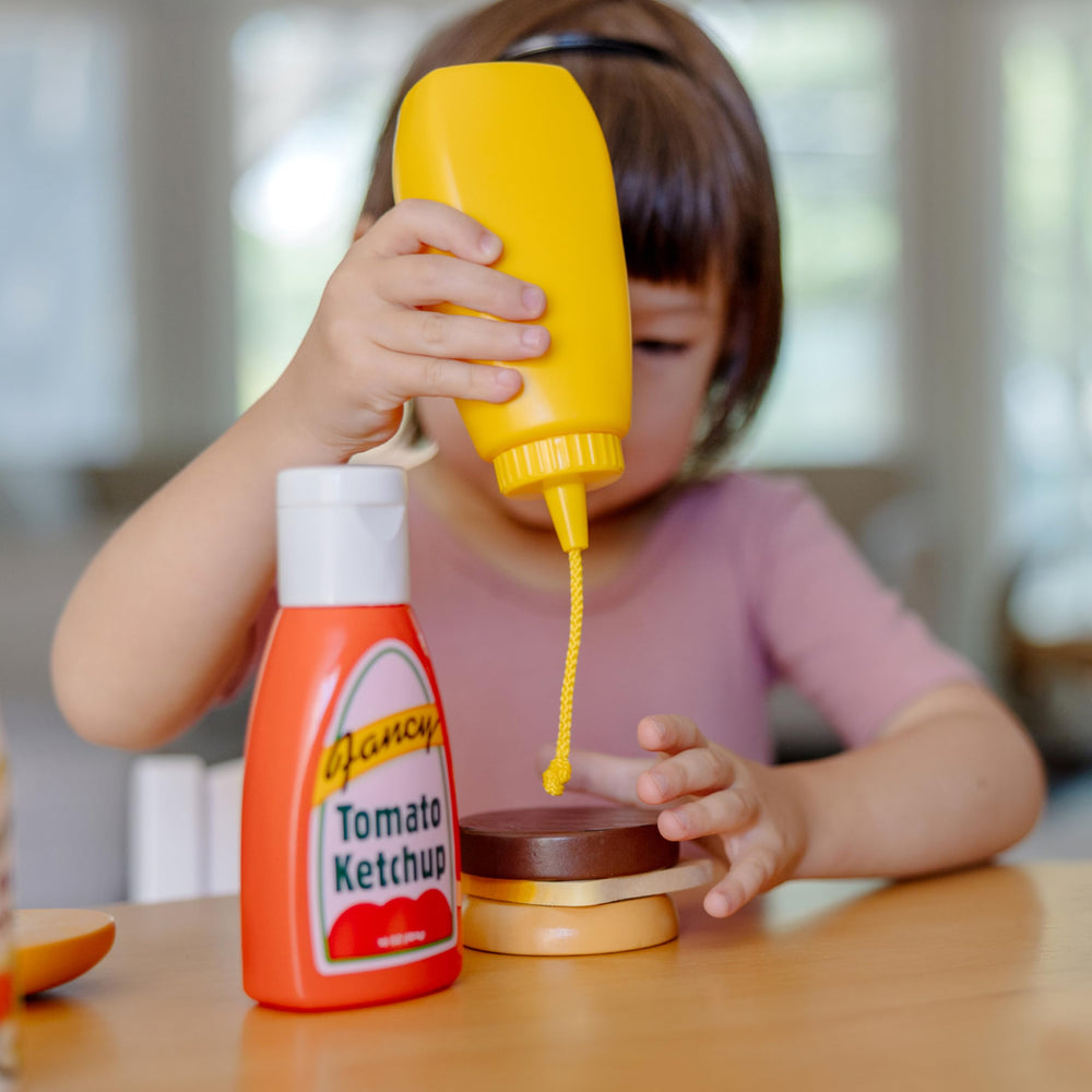 Melissa and Doug mayonnaise bottle adds realistic detail for role-play meals