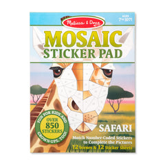 Melissa & Doug Mosaic Sticker Pad Safari Animals cover for screen-free creative start