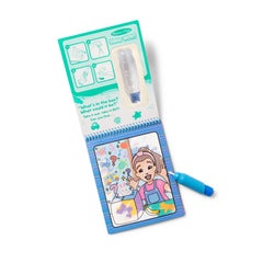 Dry-to-reveal color pages ready for reuse in Water Wow pad