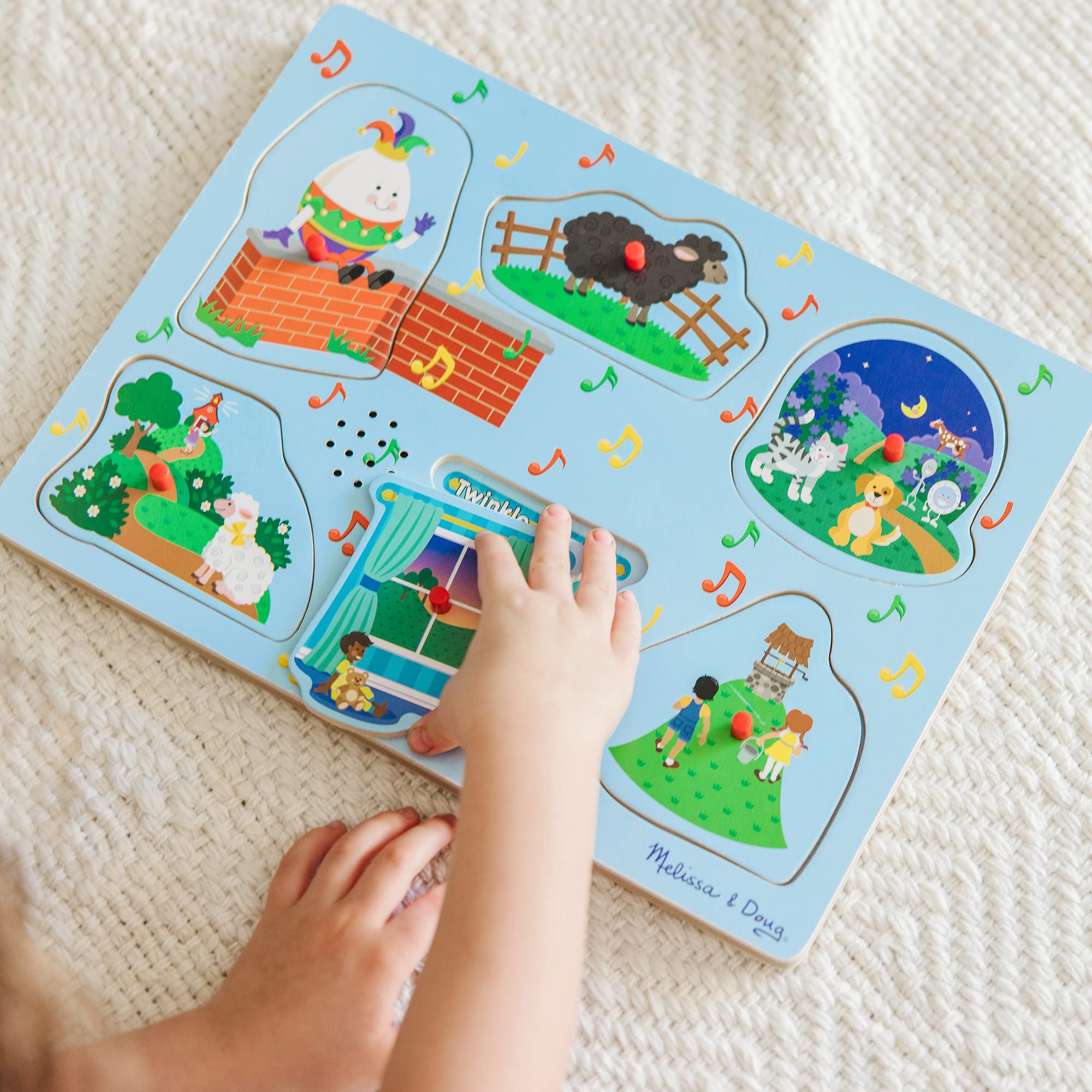 Melissa & Doug sound puzzle fosters quiet concentration as kids place each piece.