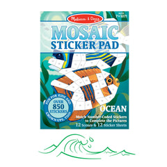 Melissa and Doug Ocean Animals mosaic scene 1 offers vibrant sea life for screen-free creativity.
