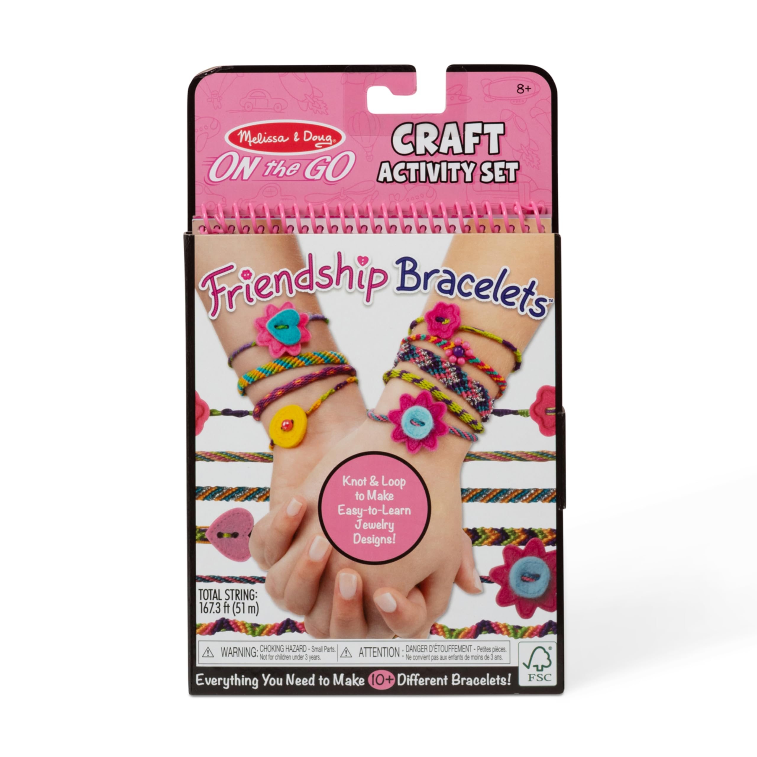 Melissa & Doug On the Go bracelet kit with vibrant strings for creative play.